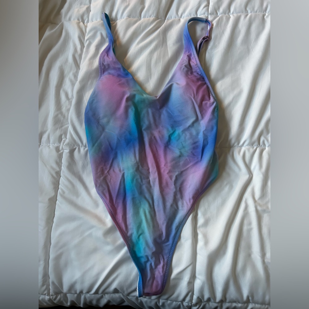 Multicolor Tie-Dye One-Piece Swimsuit